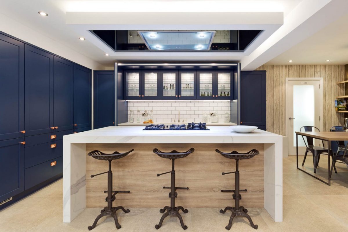 Vibrant Kitchen With Wooden Finish